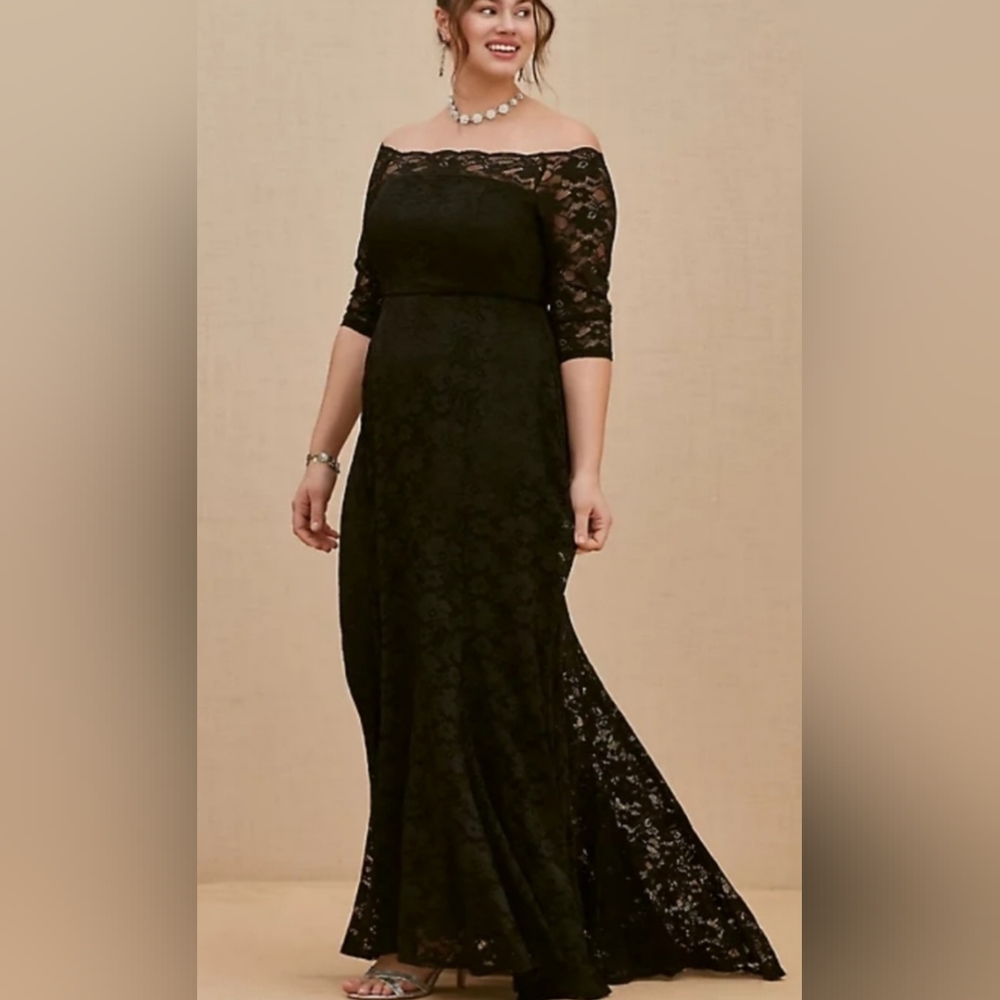 Torrid Lace Off-Shoulder Gown